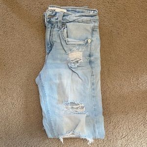 Light Wash Distressed Jeans Garage Size 0
